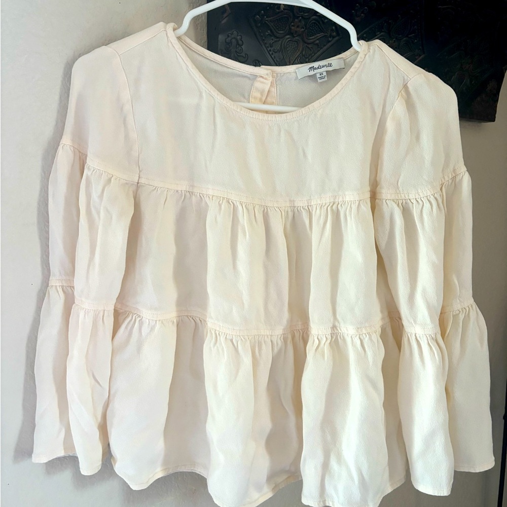 Madewell xs of white blouse